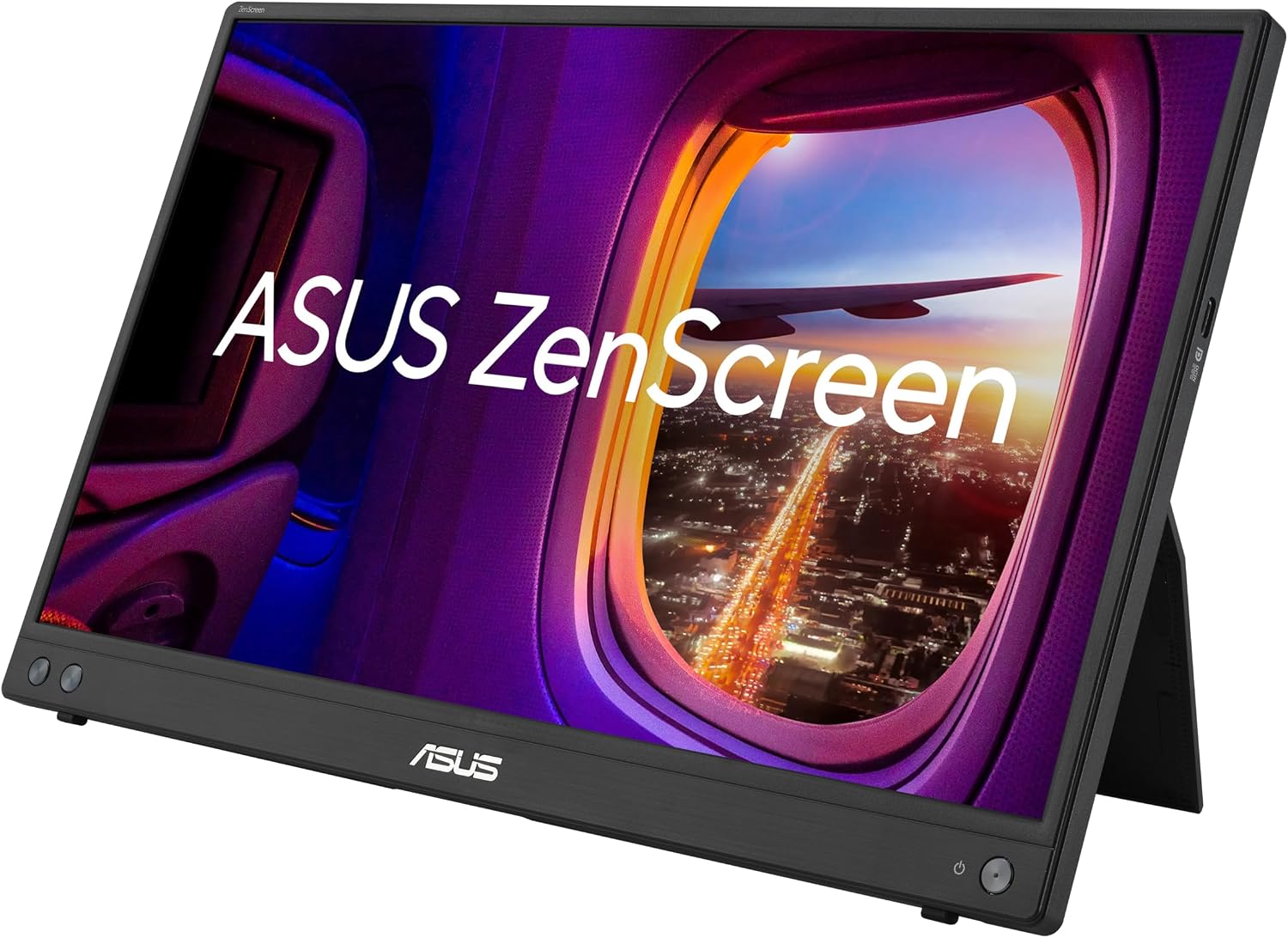 ASUS ZenScreen 15.6' 1080P USB-C Portable Monitor Setup for Laptop/Mac (MB16AHV) - FHD, IPS, Blue Light Filter, Anti-Glare, Mini HDMI, Kickstand, Tripod Mountable, Protective Sleeve, 3year Warranty