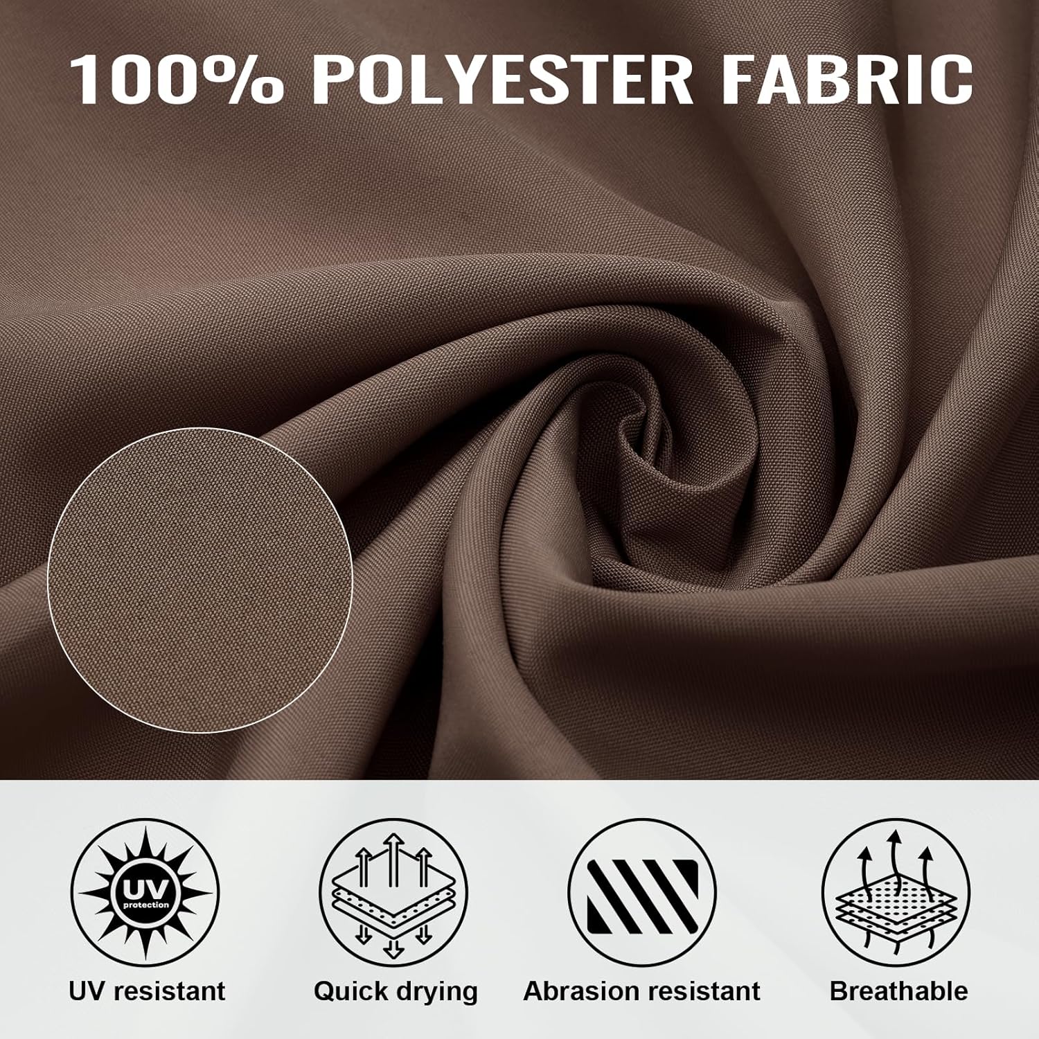 COWVIE 4-Panel 12' x 14' Gazebo Replacement Curtains, Patio Privacy Sidewalls with Double Zipper, Replacement for Outdoor Gazebo Canopy (Curtain Only)