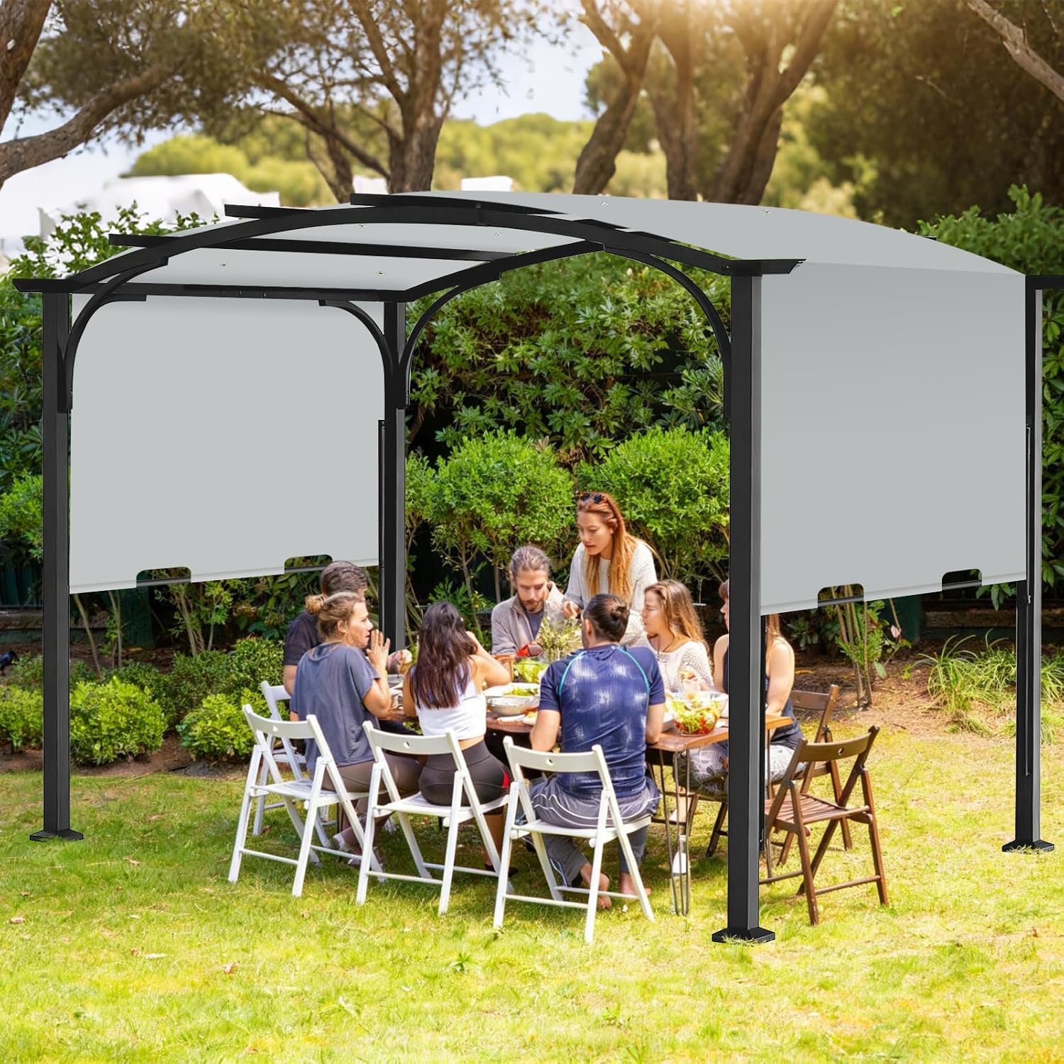 Replacement Canopy Top for Allen + Roth 10x10 Ft Pergola, 200'x103' Shade Cover, Model L-PG152PST-B, Gray (Cover Only)