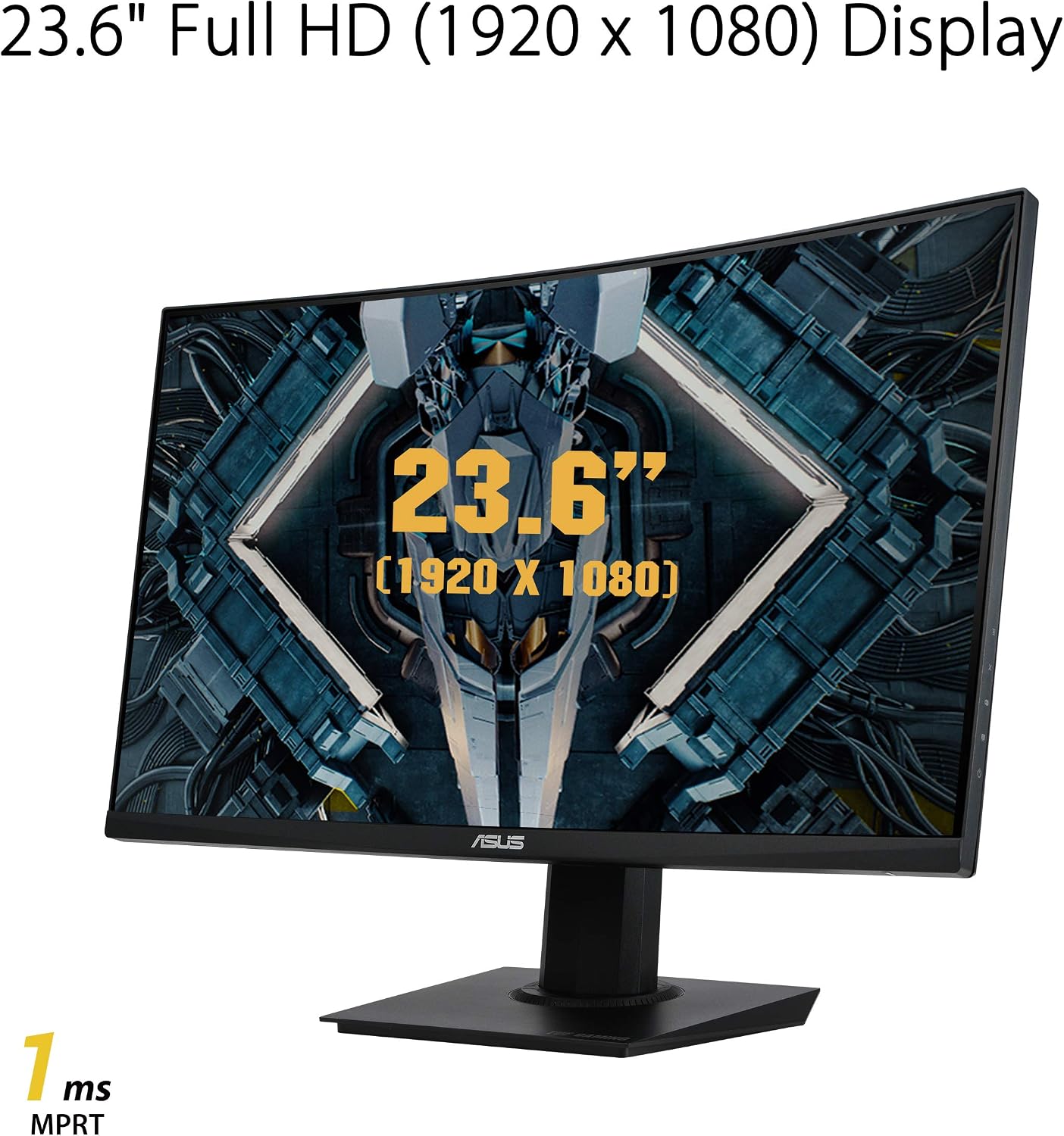 ASUS TUF Gaming 23.6' 1080P Curved Monitor (VG24VQE) - Full HD, 165Hz, 1ms, Extreme Low Motion Blur, Adaptive-Sync, FreeSync Premium, Shadow Boost, VESA Mountable, DisplayPort, HDMI