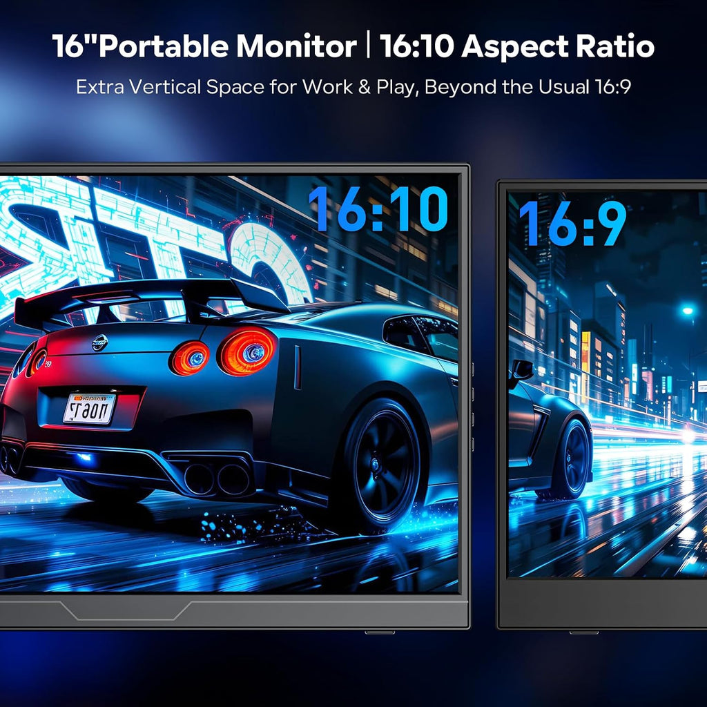 Dopesplay 120Hz Portable Gaming Monitor 16' 1200P FHD 100% sRGB Portable Display with Adjustable Stand, USB-C & HDMI External Monitor & Travel Screen for Laptop Mac PC Phone Xbox PS5 Switch