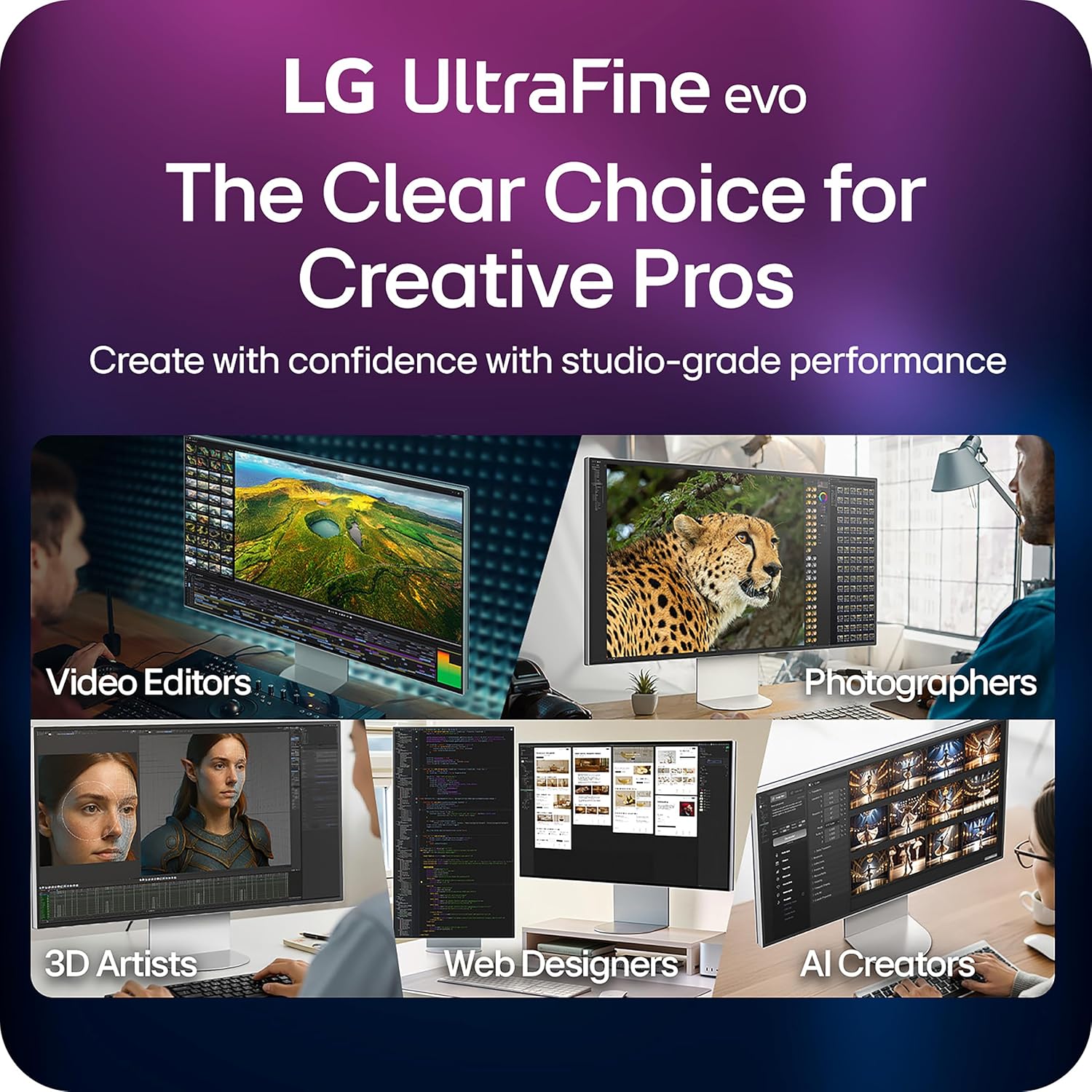 LG 32U990A-S 32-Inch Ultrafine 6K (6144 x 3456) Nano IPS Black Thunderbolt 5 Professional Monitor, 60Hz, DisplayHDR 600, Speakers, HDMI 2.1, DisplayPort 2.1, USB-C, Tilt/Height/Pivot Stand, Silver