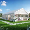 GARTOO 20' x 40' Outdoor Party Tent – Heavy Duty Wedding & Event Canopy Gazebo with 4 Sandbags for Backyard Celebrations, Outdoor Event, Wedding, Birthday Party