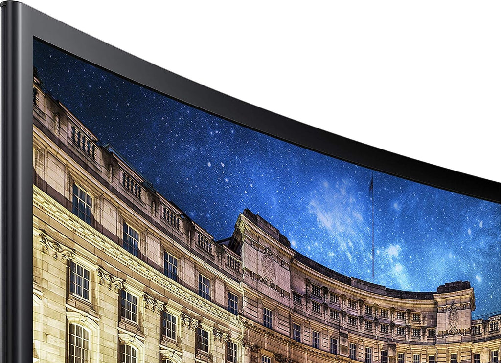 SAMSUNG 27' CF39 Series FHD 1080p Curved Computer Monitor, Ultra Slim Design, AMD FreeSync, 4ms response, HDMI, DisplayPort, VESA Compatible, Wide Viewing Angle, LC27F398FWNXZA, Black