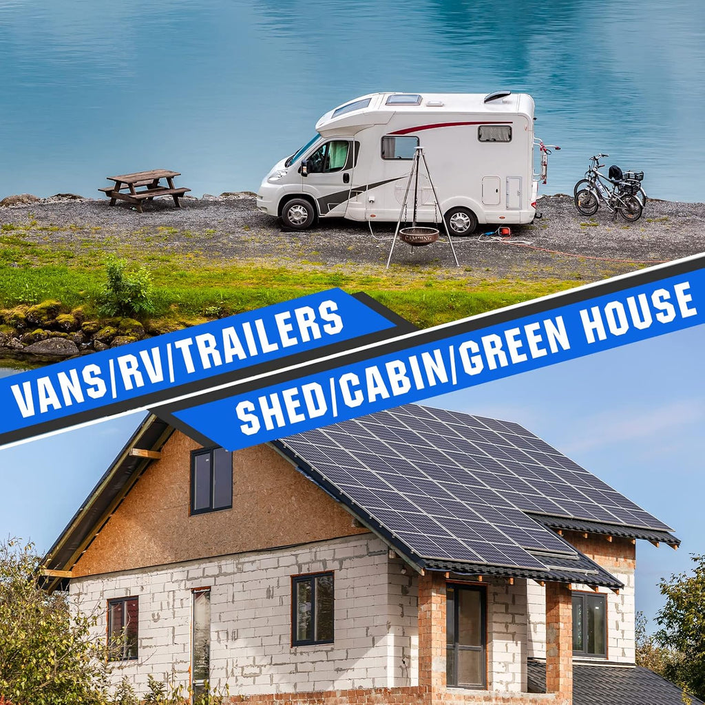 ECO-WORTHY 200 Watts 12 Volt/24 Volt Solar Panel Kit with High Efficiency Monocrystalline Solar Panel and 30A PWM Charge Controller for RV, Camper, Vehicle, Caravan and Other Off Grid Applications