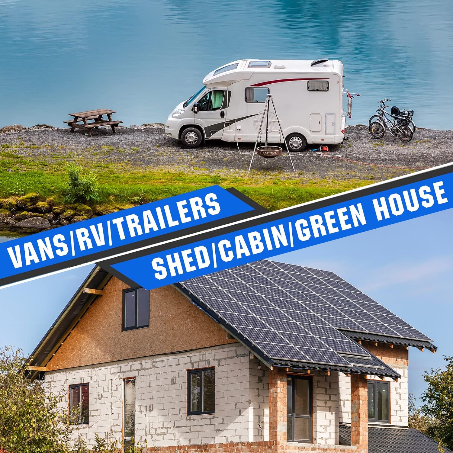 ECO-WORTHY 200 Watts 12 Volt/24 Volt Solar Panel Kit with High Efficiency Monocrystalline Solar Panel and 30A PWM Charge Controller for RV, Camper, Vehicle, Caravan and Other Off Grid Applications