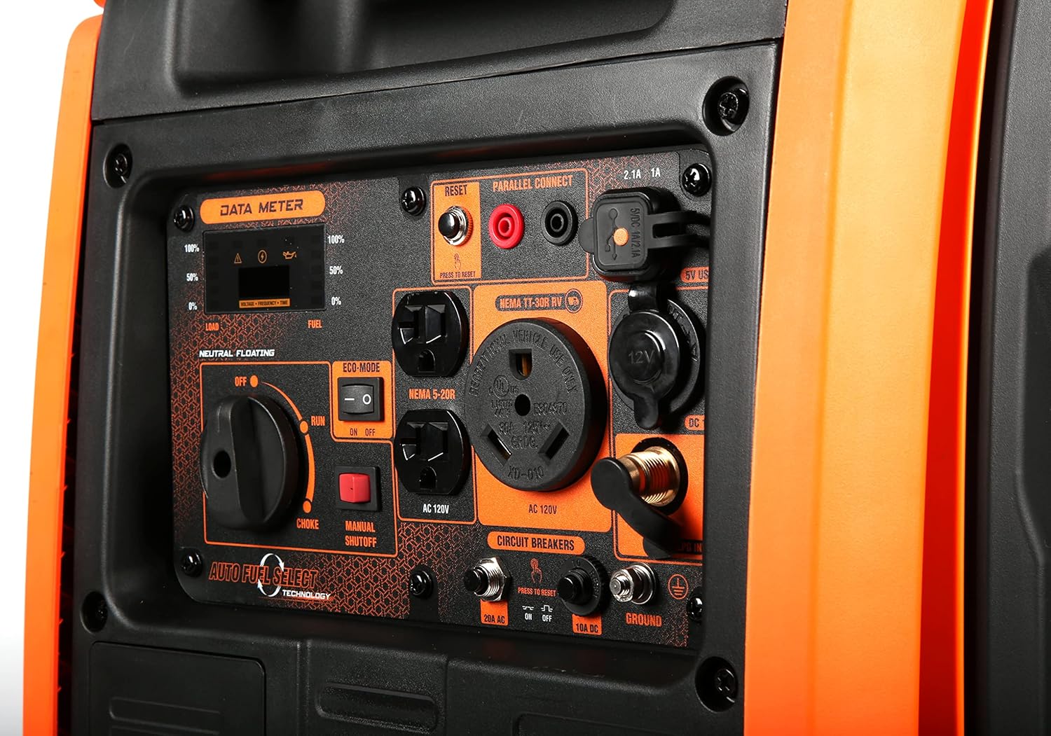 WEN DF450i Super Quiet 4500-Watt Dual RV-Ready Portable Inverter Generator with Fuel Shut-Off
