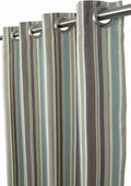 Outdoor/Indoor Sunbrella Curtain 120 inch x 50 inch with 8 Stainless Steel Grommets Brannon Whisper Stripe