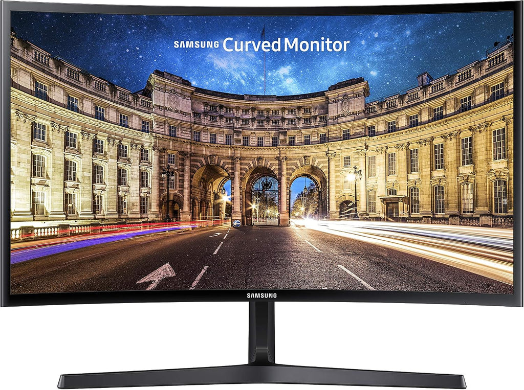 SAMSUNG 23.5' CF396 Curved Computer Monitor, AMD FreeSync for Advanced Gaming, 4ms Response Time, Wide Viewing Angle, Ultra Slim Design, LC24F396FHNXZA, Black