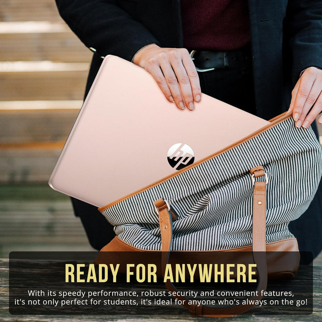 HP Stream 14' HD Laptop, Intel Celeron N4120 Processor, 4GB RAM, 128GB eMMC, Intel UHD Graphics, 720p Webcam, WiFi, HDMI, Windows 11 S, Rose Gold (Renewed)