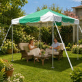 Party Tents Direct 10x10 Heavy-Duty Waterproof Canopy Tent - Steel Frame Outdoor Gazebo for Weddings, Parties & Camping - Green Vinyl Cover