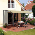AECOJOY 13'x10' Patio, Wall Mounted UV Block Sunshade Porch Awning Canopy Outdoor, Pergolas and Gazebos on Clearance, Patio Awnings for Porch, Backyard (White)