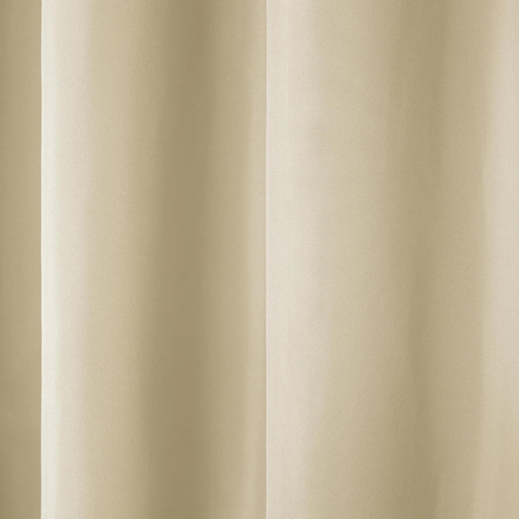 TOWN & COUNTRY BASICS Outdoor Curtain Natural Solid Heavyweight | 54'W x 108'L | Light Filtering | Grommet Top | Water Repellent | Pack of 12