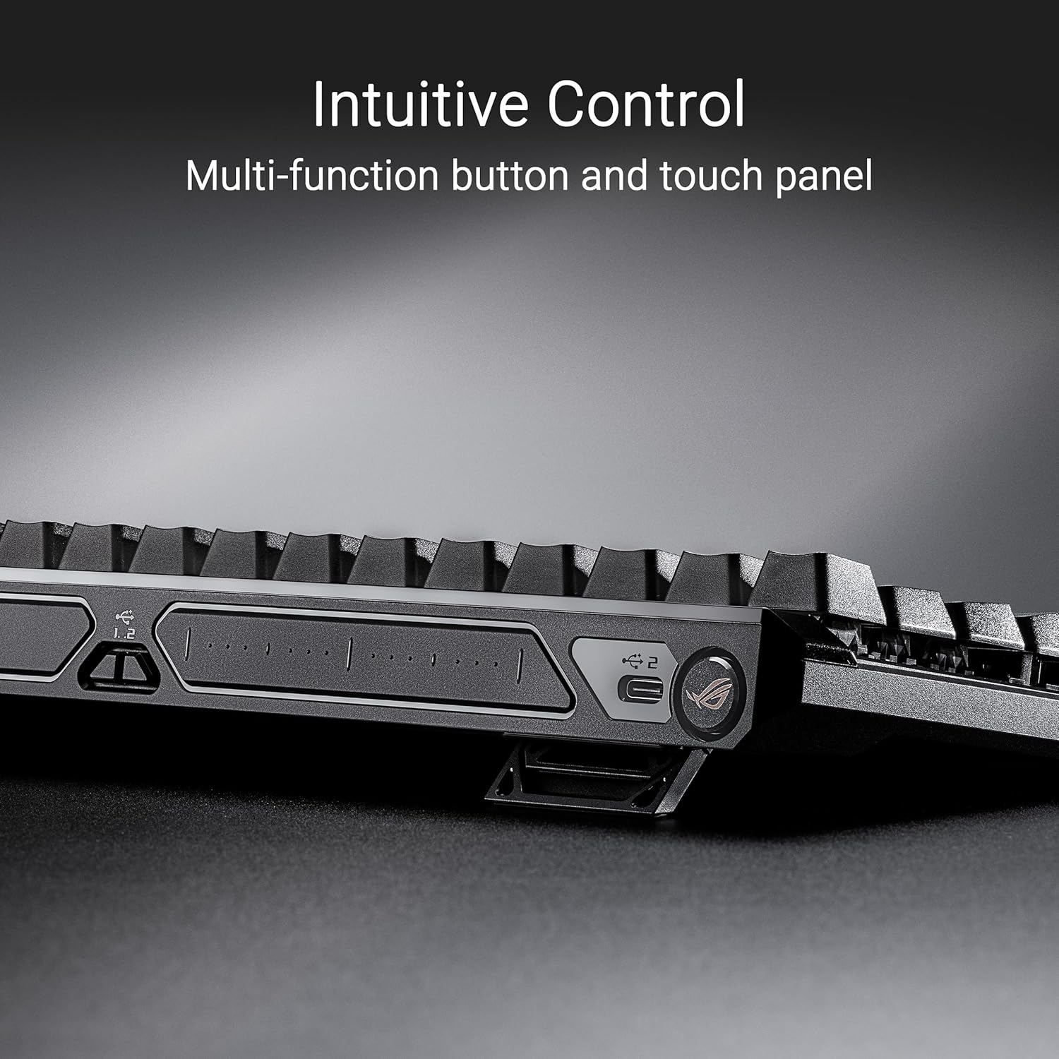 ASUS ROG Falchion Ace HFX Hall Effect Gaming Keyboard – 65% TKL, Dual USB-C, Magnetic Switches, Rapid Trigger, Speed Tap, 8000 Hz Polling, Touch Panel, Portable, Protective Cover, PBT Keycaps - Black