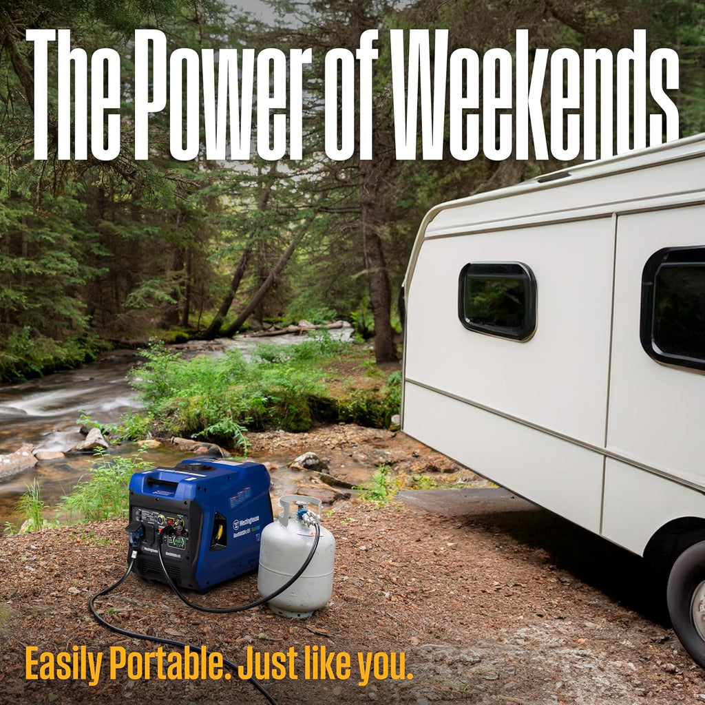 Westinghouse 5000 Peak Watt Super Quiet Dual Fuel Portable Inverter EFI Generator, Remote Electric Start, Gas & Propane Powered, RV Ready, CO Sensor, Parallel Capable, CARB Compliant