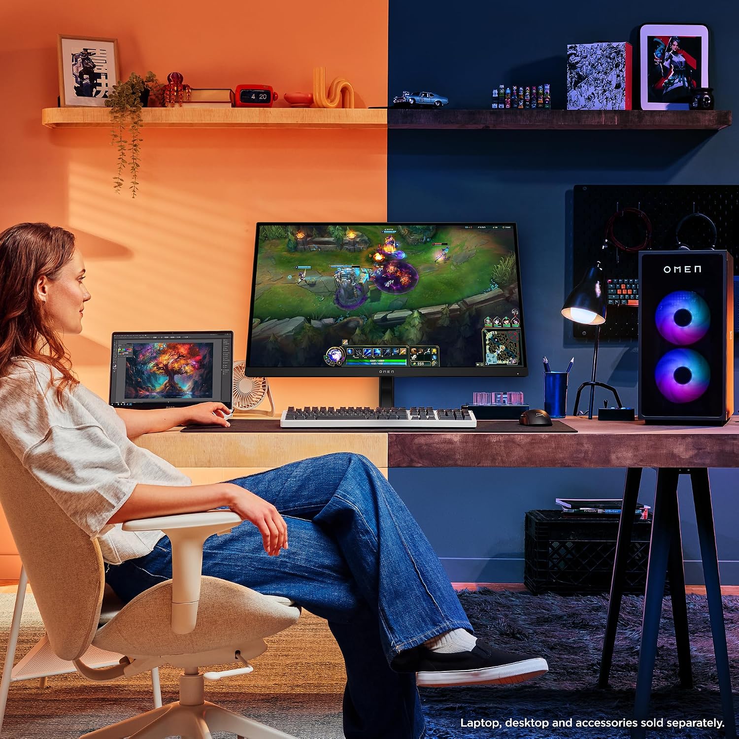 HP OMEN 27 inch FHD 180Hz Gaming Monitor, Quad HD Display (1920 x 1080), IPS Panel Technology, HDR 400, 1ms GtG (with Overdrive), AMD FreeSync Technology, Black, OMEN 27 G2 (2025)