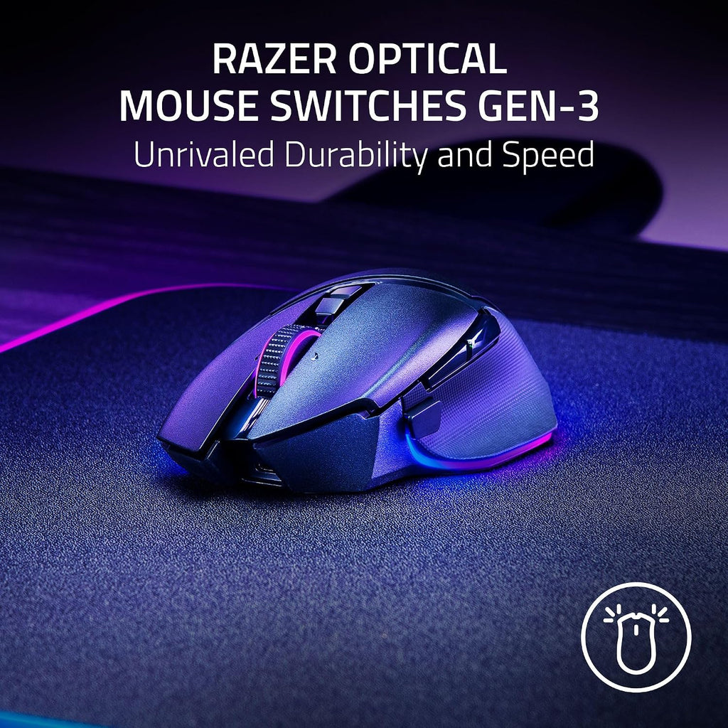 Razer Basilisk V3 Pro 35K - Fully Customizable Wireless Ergonomic Gaming Mouse with Chroma RGB - 35K Optical Sensor (Configurable Tilt Wheel, 13 Customizable Controls) Black