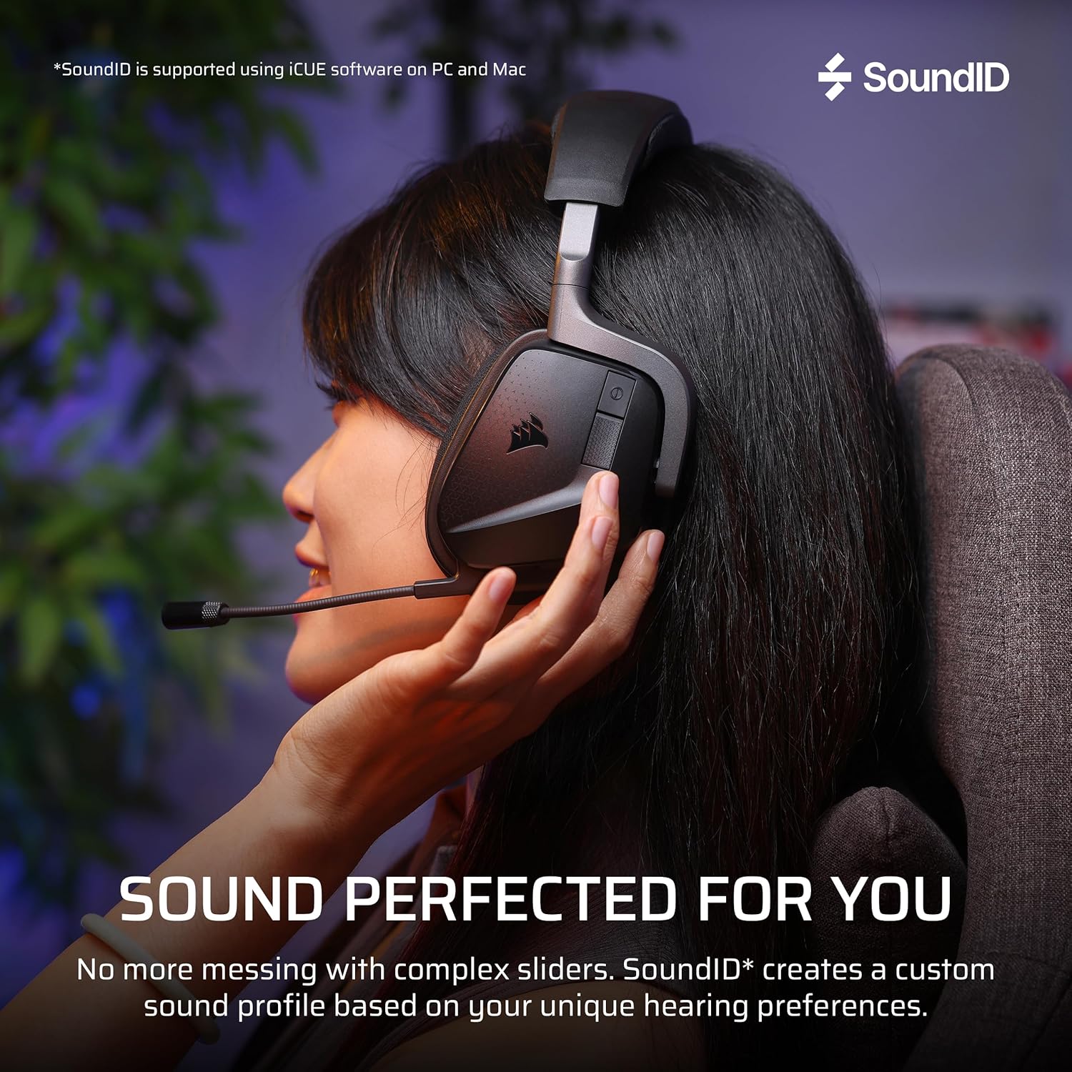 Corsair Void v2 MAX Wireless Gaming Headset for PC, PS5, PS4, Switch, Mobile - Simultaneous 2.4GHz+Bluetooth, Dolby Atmos, Sonarworks SoundID, 70Hr Battery, Fast Charging, Clear Microphone - Carbon