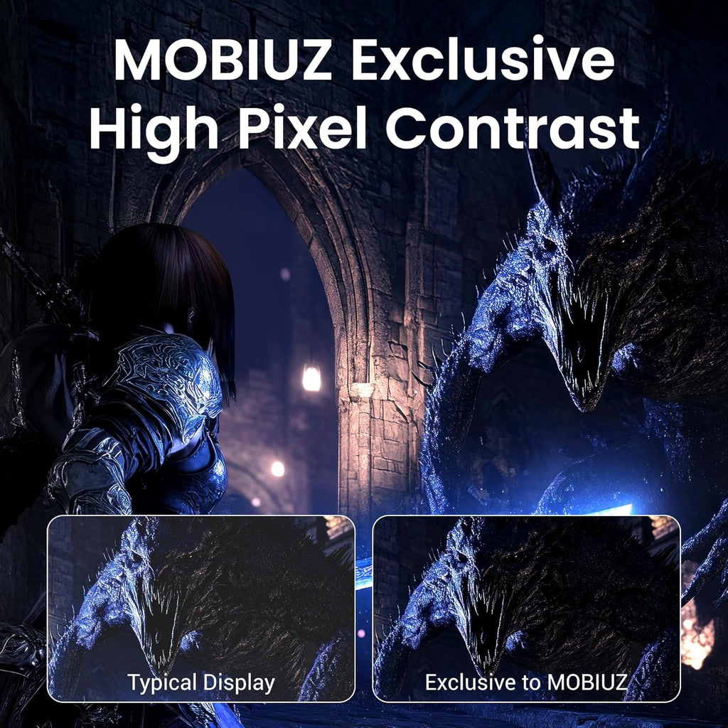BenQ MOBIUZ EX271UZ 27' 4K QD-OLED 240Hz 0.03ms HDMI 2.1, USB-C 90W Gaming Monitor, 99% DCI-P3, DisplayHDR True Black 400, FreeSync Premium Pro, Remote Controller, 3-Year OLED Burn-in Warranty