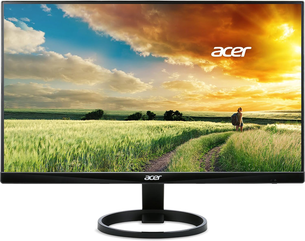 acer 23.8' Full HD 1920 x 1080 IPS Zero Frame Home Office Computer Monitor - 178° Wide View Angle - 16.7M - NTSC 72% Color Gamut - Low Blue Light - Tilt Compatible - VGA HDMI DVI R240HY bidx
