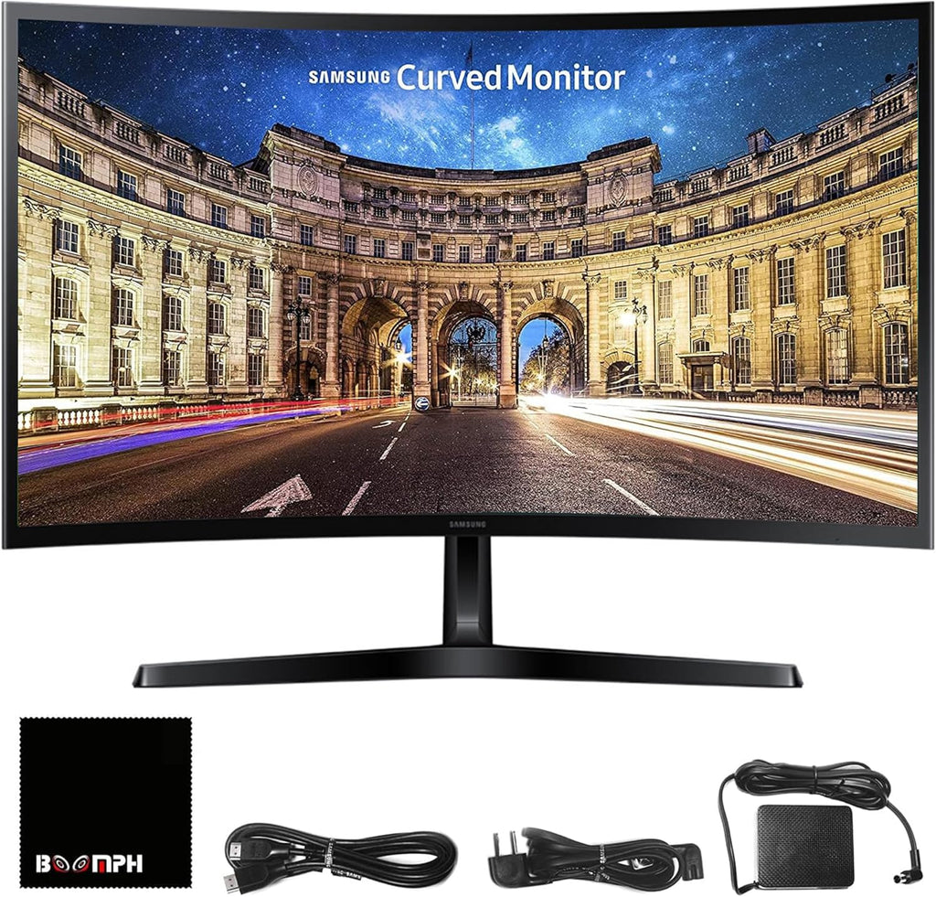 Samsung S36GD 27' Curved Monitor – LCD FHD, 16:9, 1920x1080, HDMI, VGA, VESA, Eye Saver & Flicker-Free Tech – Boomph's Comprehensive Ultimate Performance Cloth Solution for Your Workspace