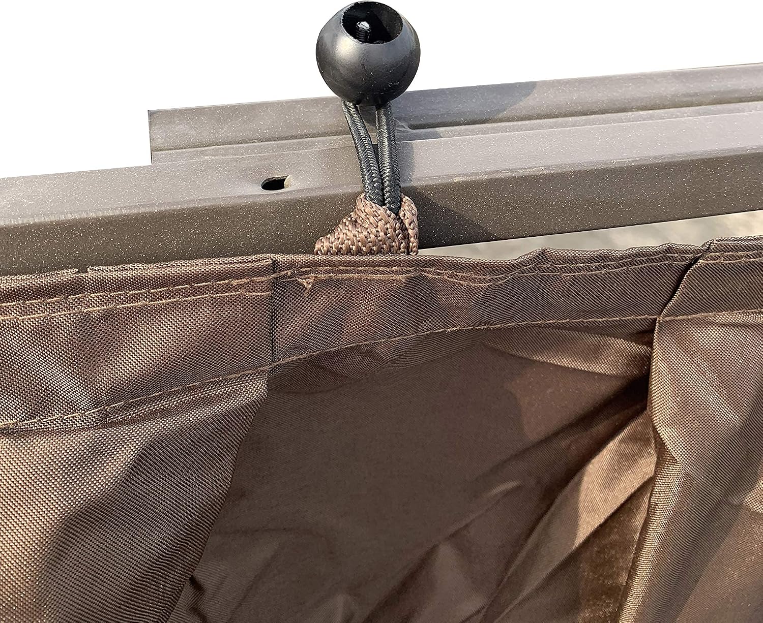 APEX GARDEN 4 Poles Brown Corner Curtain Set for Lowe's 10' x 12' Gazebo Model #GF-12S004BTO / GF-12S004B-1 (Corner Curtains Only) (Dark Brown)