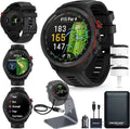 Garmin Approach S70 Golf Smartwatch | AMOLED Display | Shot Execution/Putt Alignment | Golfing System with Approach CT10 Starter Kit, Club Tracking System (3 Sensors) and Signature Stand Power Bundle