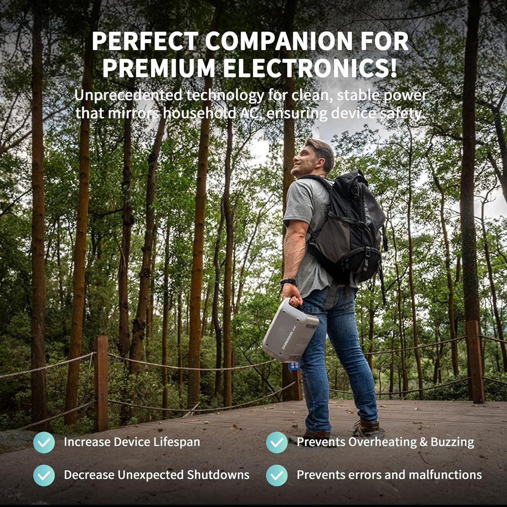 Dabbsson 298Wh Portable Power Station, 300W Solar Generator, 1.5X Extended Runtime,2xPure Sine Wave AC Outlets,60W USB-C, Smart APP, 300E Semi-Solid LiFePO4 Battery,for Outdoor Camping, Travel