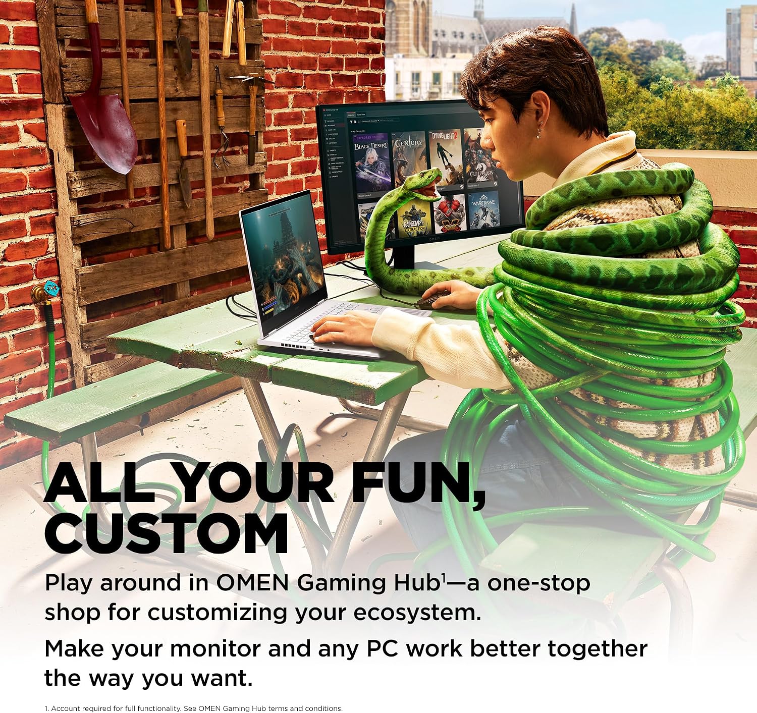 HP OMEN 23.8' FHD 165Hz Gaming Monitor, FHD Display (1920 x 1080), IPS panel, 99% sRGB, 90% DCI-P3, 16:9, AMD FreeSync Premium Technology, 24 (2023),Black