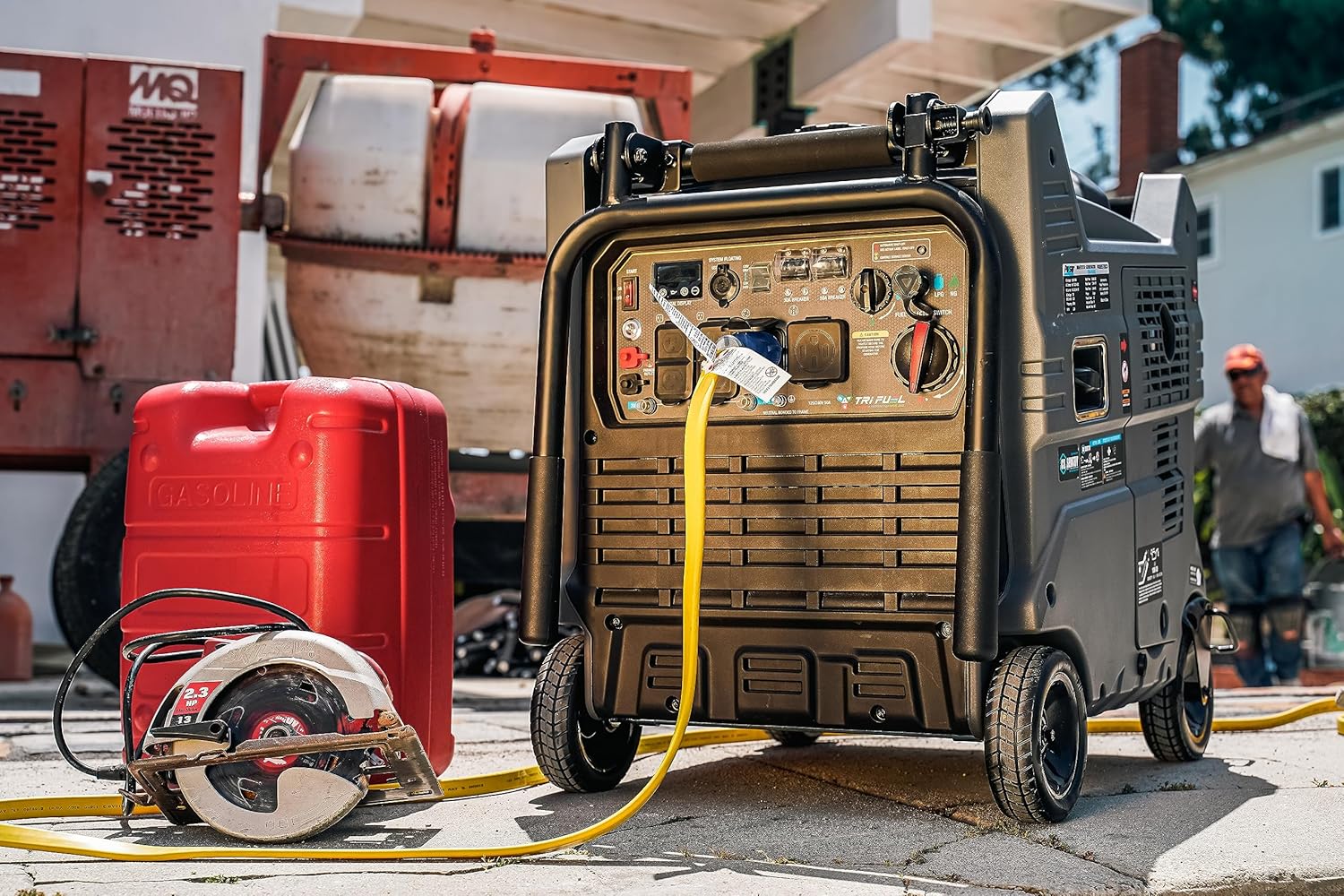 Pulsar 9500W Tri Fuel Gasoline Propane Natural Gas Portable Inverter Generator w/Remote Start & CO Sentry for Home Use GS95TiSCO