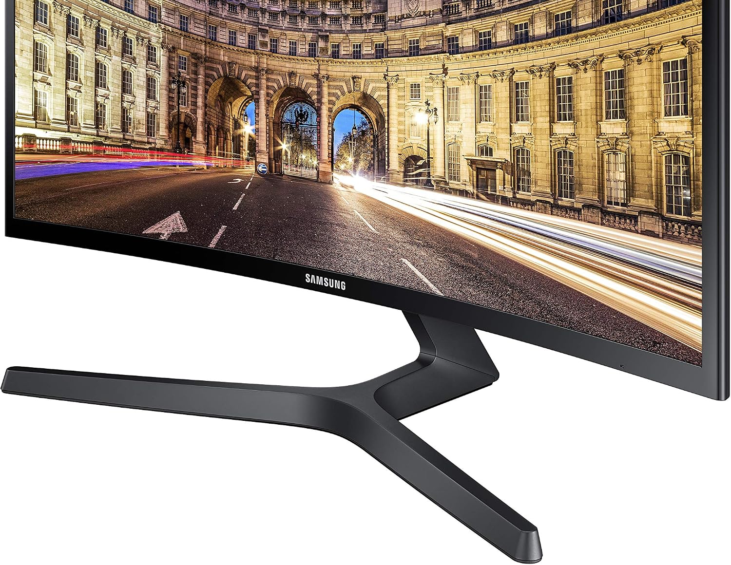 SAMSUNG 27' CF39 Series FHD 1080p Curved Computer Monitor, Ultra Slim Design, AMD FreeSync, 4ms response, HDMI, DisplayPort, VESA Compatible, Wide Viewing Angle, LC27F398FWNXZA, Black