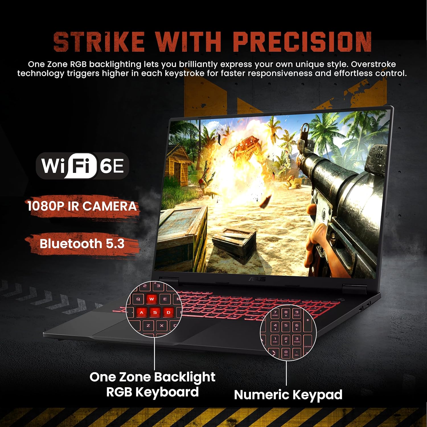 ASUS TUF A18 18' WUXGA 144Hz Gaming Laptop, AMD Ryzen 7 260, NVIDIA GeForce RTX 5060, 16GB DDR5, 1TB SSD, RGB Backlit Keyboard, Copilot, FHD IR Camera, Wi-Fi 6E, Win 11, Gray, 1TB Docking Station Set