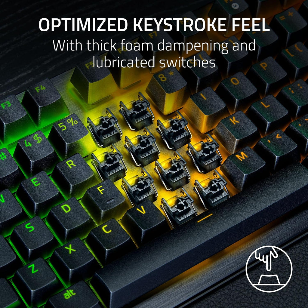 Razer Huntsman V3 Pro 8KHz Esports Gaming Keyboard: Analog Optical Switches Gen 2-8000 Hz Polling Snap Tap - Rapid Trigger - Adjustable Actuation - Media Controls - PBT Keycaps - Black