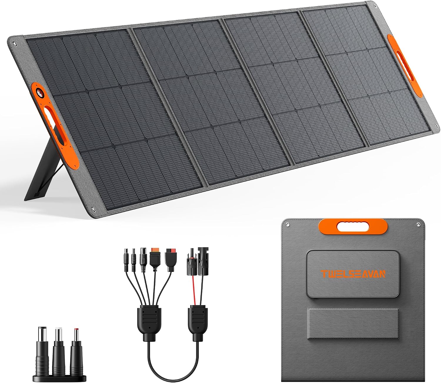 280W Portable Solar Panel for Power Station, 25.8% High Efficiency HPBC Solar Cell, QC3.0, Type-C 60W, MC4 Output, IP65 Waterproof, Ultra-Light Solar Panel for Outdoor Camping, RV, Off Grid