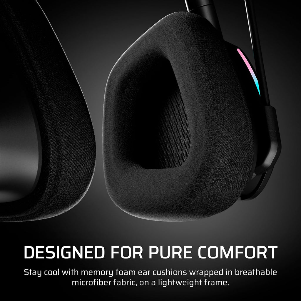Corsair Void v2 MAX Wireless Gaming Headset for PC, PS5, PS4, Switch, Mobile - Simultaneous 2.4GHz+Bluetooth, Dolby Atmos, Sonarworks SoundID, 70Hr Battery, Fast Charging, Clear Microphone - Carbon