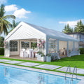 GARTOO 20' x 30' Canopy Party Tent & Carport - Heavy Duty Outdoor Wedding Gazebo with 4 Sand Bags, Event Shelter Canopy for Outdoor Event, Wedding, Birthday Party