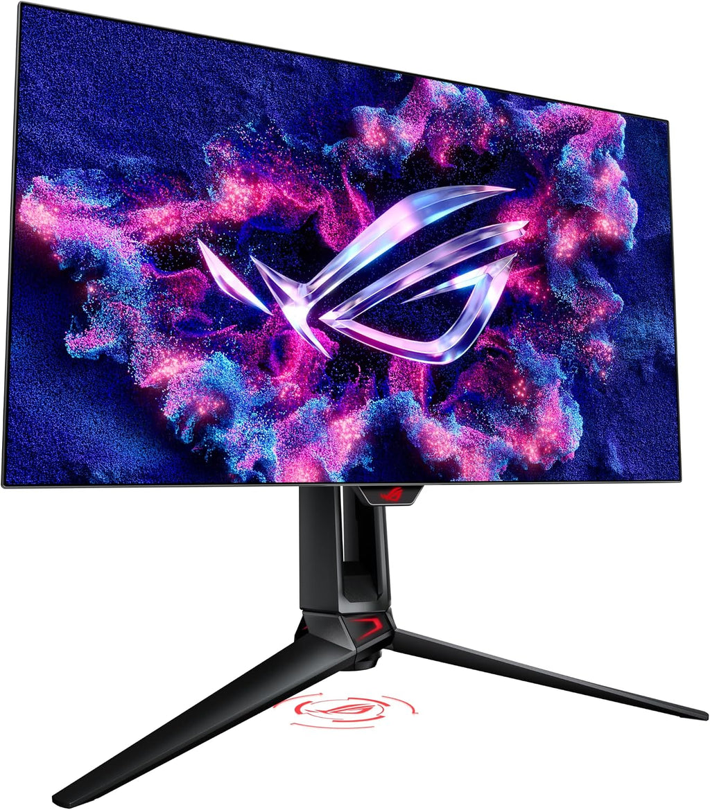 ASUS ROG Swift OLED 27' 1440P Gaming Monitor (PG27AQDP) - WOLED, QHD, 480Hz, 0.03ms, G-SYNC Compatible, Custom Heatsink, AI Assistant, DisplayHDR400 True Black, 99% DCI-P3, True 10-bit, DisplayWidget