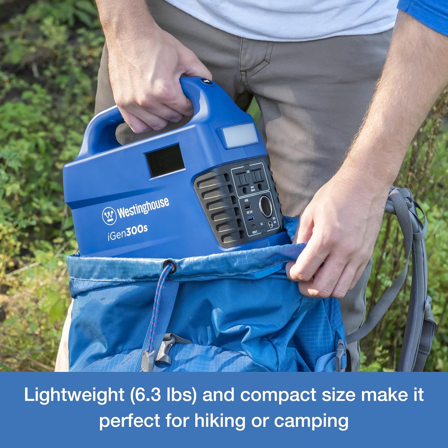 Westinghouse 296Wh 600 Peak Watt Portable Power Station and Solar Generator, Pure Sine Wave AC Outlet, Backup Lithium Battery for Camping, Home, Travel, Indoor/Outdoor Use (Solar Panel Not Included)