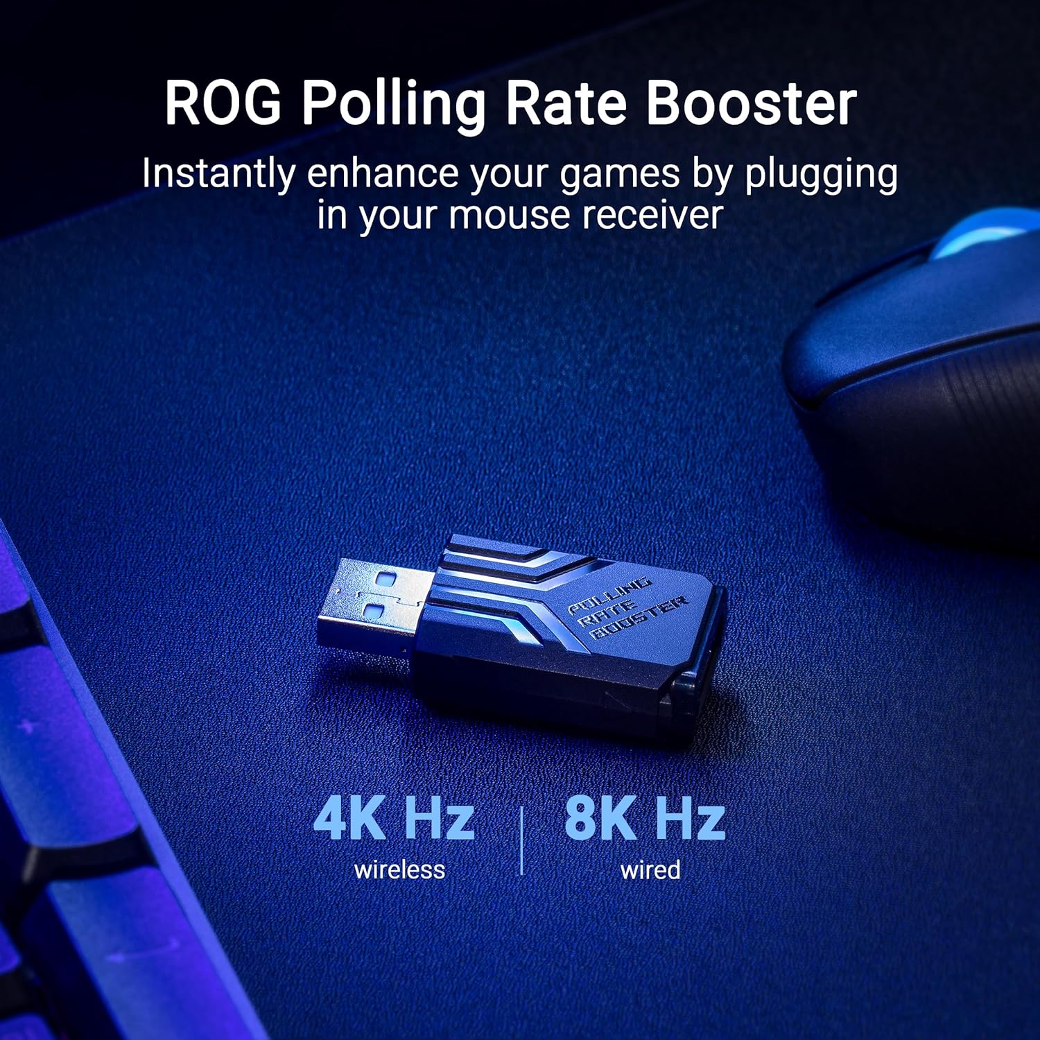 ASUS ROG Keris II Ace Wireless Gaming Mouse – Right-Handed Ergonomic, 54g, Tri-Mode Connectivity, 42K DPI, up to 107Hr Battery, PC/Mac Support - Black