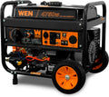 WEN 4,750-Watt 120V/240V Dual Fuel Portable Generator with Wheel Kit and Electric Start (DF475T)