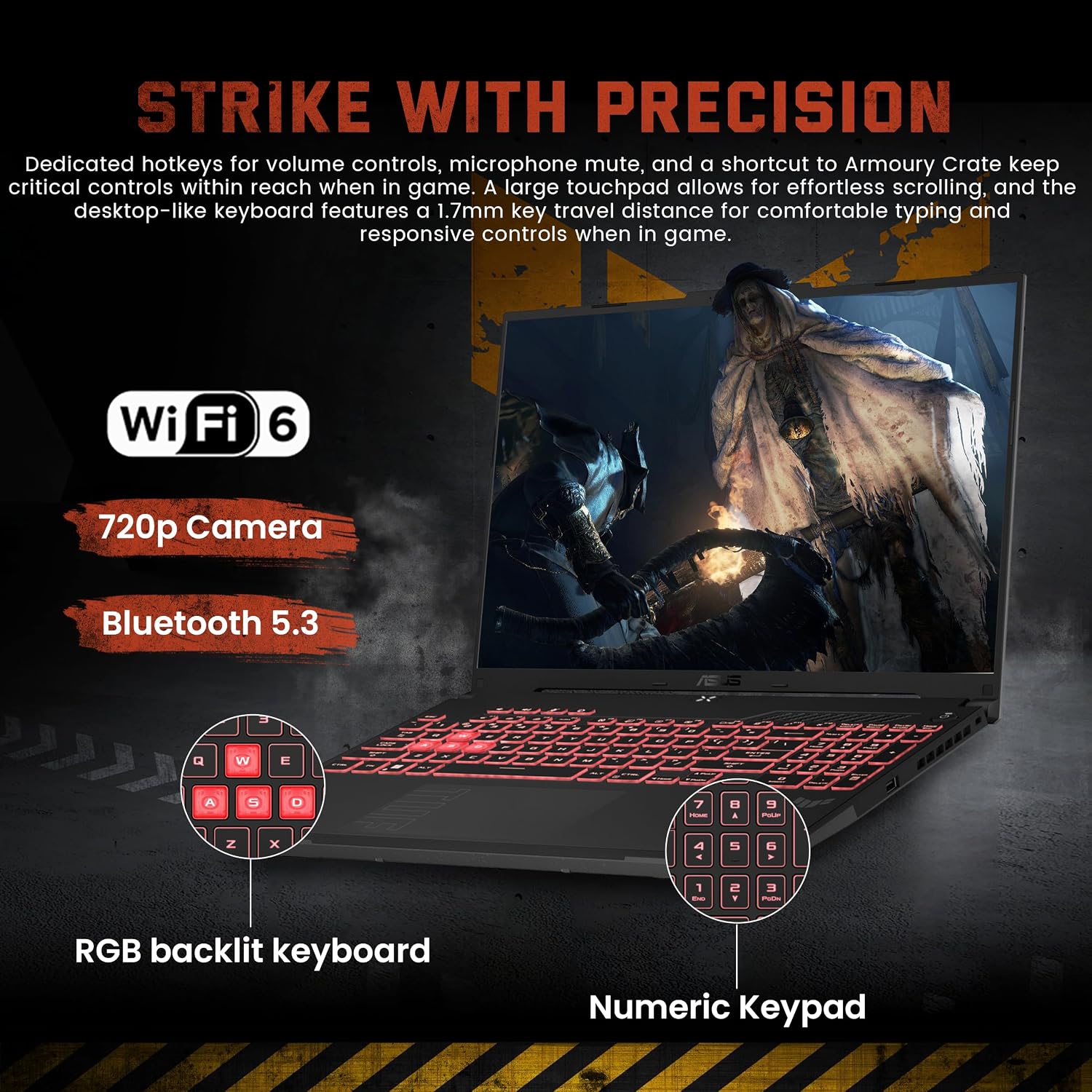 ASUS TUF A16 16' WUXGA 144Hz Gaming Laptop, AMD Ryzen 7 7445HS, GeForce RTX 4050 Graphics, 16GB DDR5, 1TB SSD, RGB Backlit Keyboard, Copilot, Wi-Fi 6, Windows 11 Home, Gray, 1TB Docking Station Set