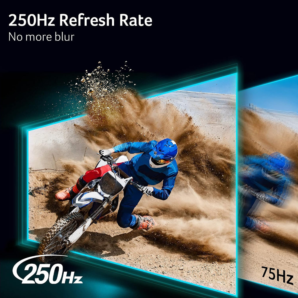 acer Nitro 24.5' Full HD 1920 x 1080 PC Gaming Monitor | AMD FreeSync Premium | Up to 250Hz Refresh | 1ms (VRB) | ZeroFrame | ErgoStand | 1 x Display Port 1.2 & 2 x HDMI 2.0 Ports