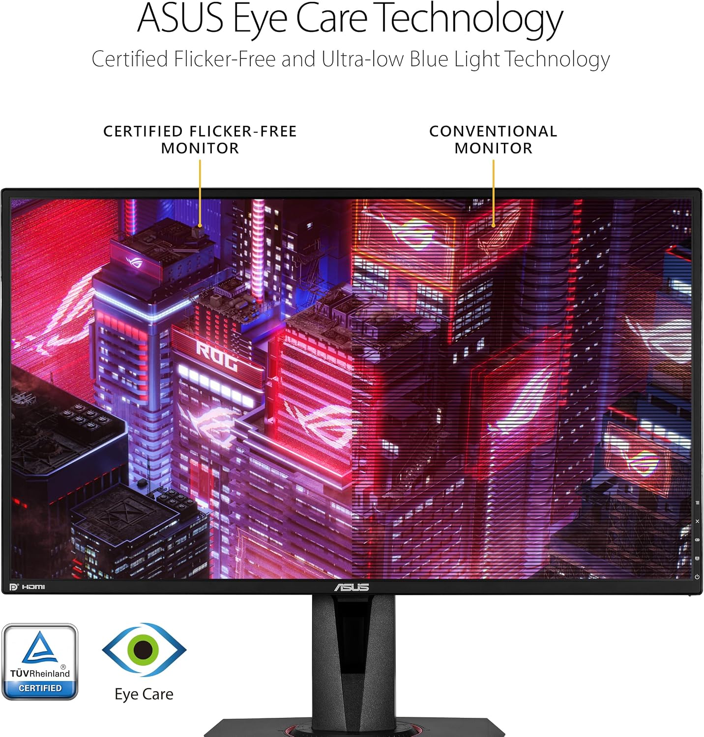 ASUS TUF Gaming 27' 2K HDR Gaming Monitor (VG27AQ) - QHD (2560 x 1440), 165Hz (Supports 144Hz), 1ms, Extreme Low Motion Blur, Speaker, G-SYNC Compatible, VESA Mountable, DisplayPort, HDMI,Black