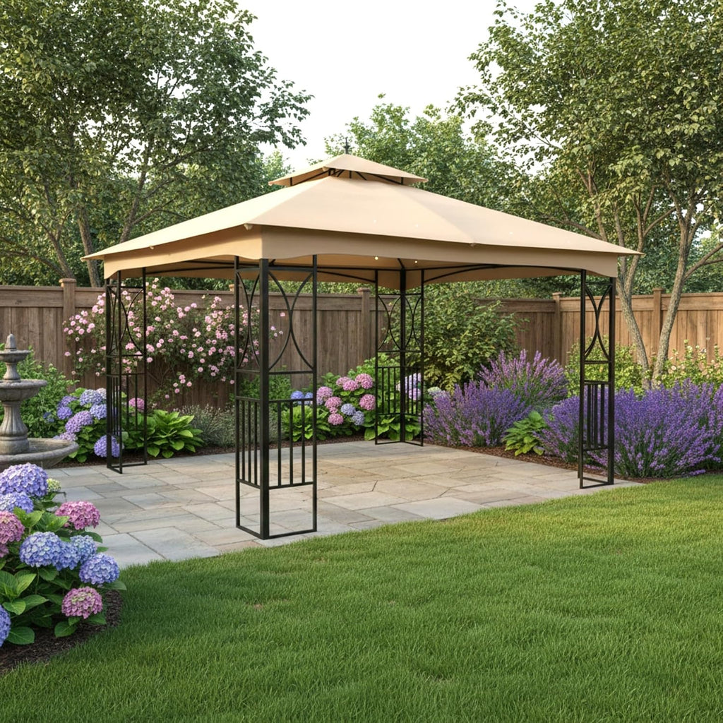 Garden Winds Reinforced Replacement Canopy Top Cover Compatible with The MasterCanopy 11' X 13' Gazebo - Classic Sand, Riplock 350