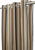 Outdoor/Indoor Sunbrella Curtain 84 inch x 50 inch with 8 Stainless Steel Grommets Capital Espresso Stripe
