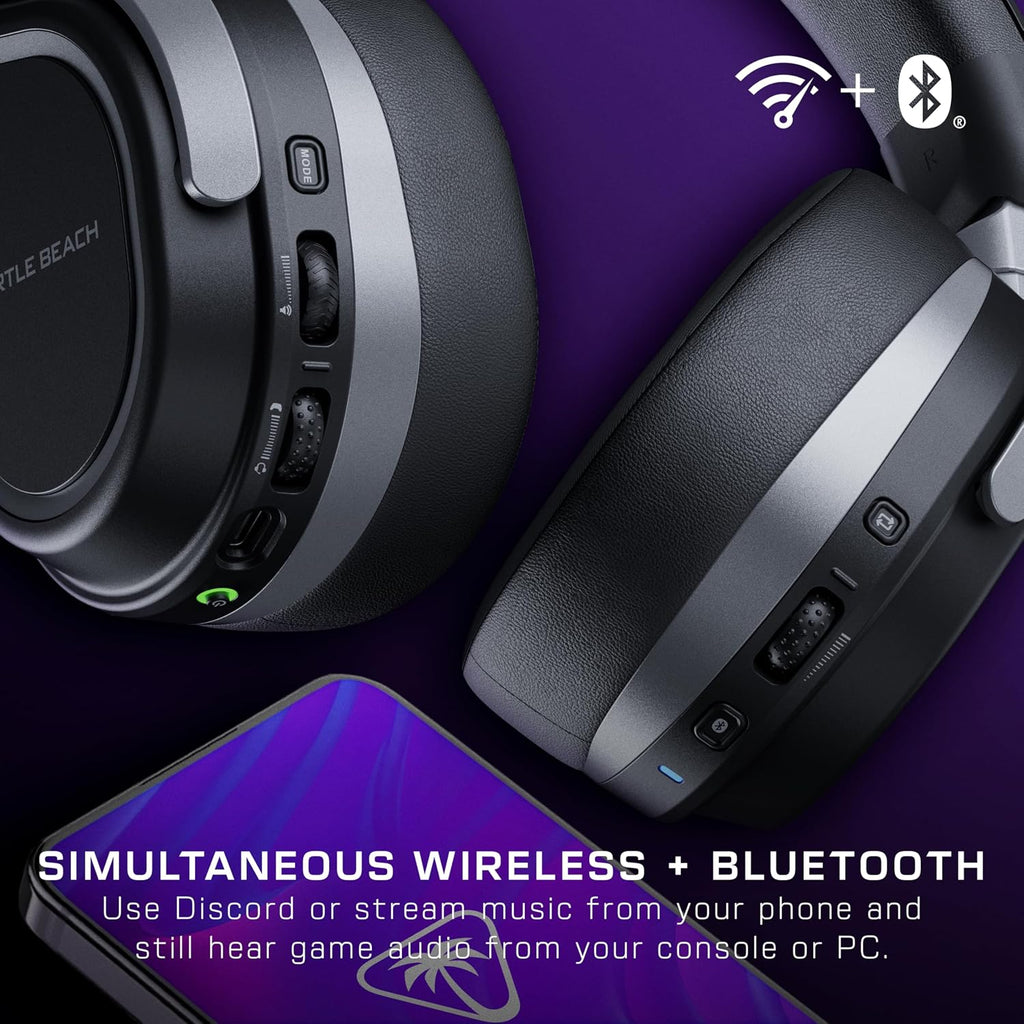 Turtle Beach Stealth 700 Wireless Multiplatform Amplified Gaming Headset for Xbox Series X|S, Xbox One, PC, PS5, Mobile – A.I. Noise-Cancelling Mic, Bluetooth, Rechargeable Battery, Black (Renewed)