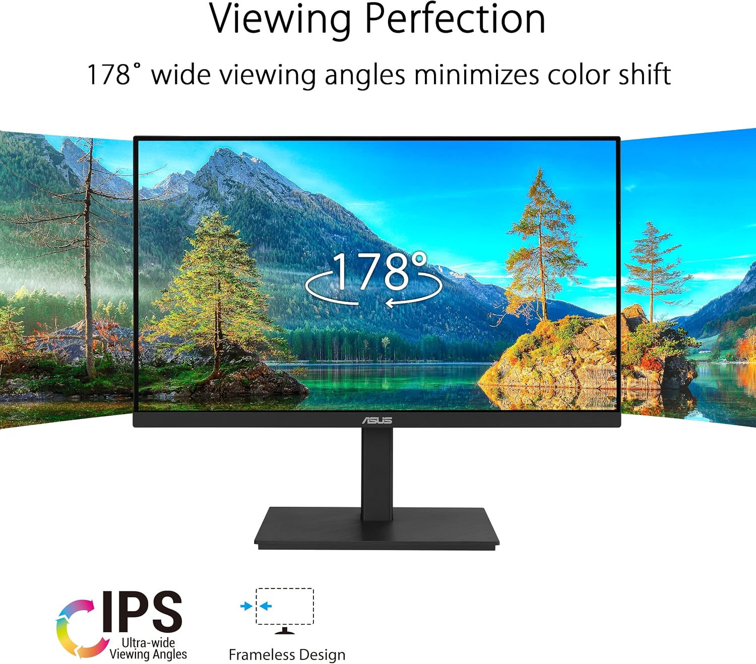ASUS 27' 1080P Docking Monitor (VA27ECPSN) – Full HD, IPS, 75Hz, Adaptive-Sync, Speakers, Eye Care, Low Blue Light, Flicker Free, RJ45, USB-C, DisplayPort, HDMI, Height Adjustment, VESA Wall Mountable