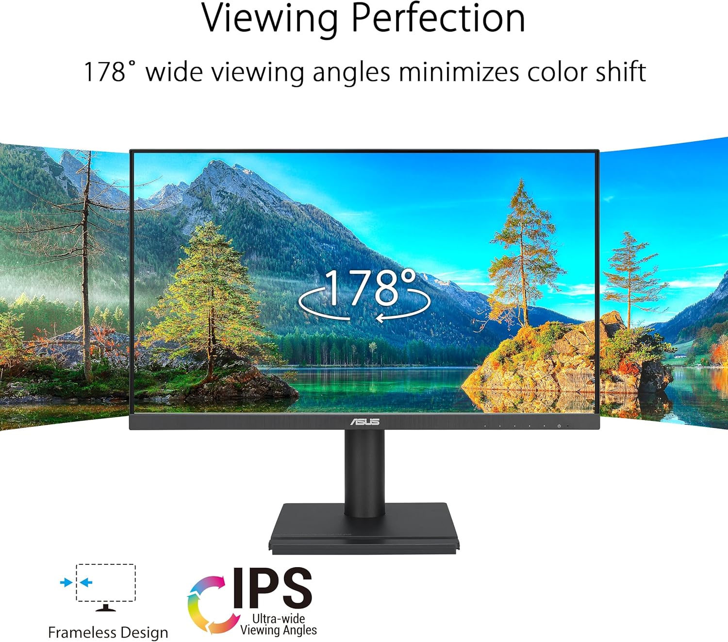 ASUS 27' 1080P Business Monitor (VA27DQFS) - IPS, 100Hz, 1ms, Adaptive-Sync, HDMI, DisplayPort, VGA, for Working and Gaming, Ergo Design, Blue Light Filter, Flicker Free, 3 yr Warranty TAA Compliant