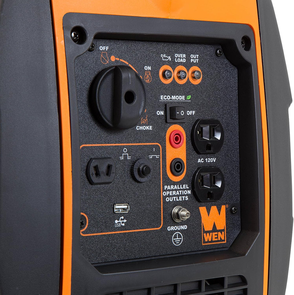 WEN 56200i 2000-Watt Gas Powered Portable Inverter Generator, CARB Compliant,Black & Orange