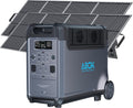 ABOK Ark3600 Portable Power Station with 2x 200W Solar Panels, 3600W AC Output, 3840Wh LFP Solar Generator, 2000W Solar Input, Essential Home Backup for Home Use, Emergencies, RV